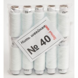 No237 Нитка швейна No40 біла