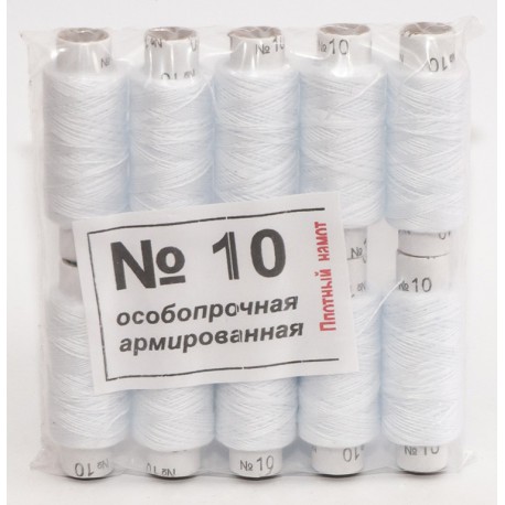 No244 Швейна нитка No10 біла